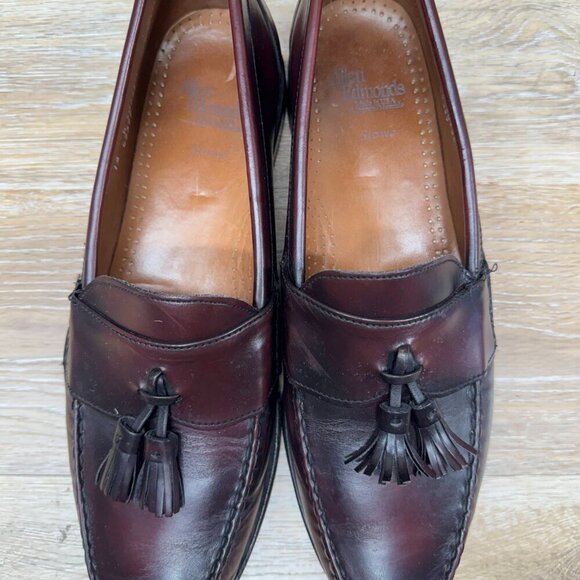 Allen Edmonds "Stowe" Burgundy Moc Toe Tassel Loafer Men's Size 12 - Picture 2 of 6